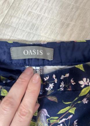 Oasis брюки бавовняні з принтом весна , пташки 🥰4 фото