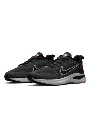 Мужские текстильные кроссовки nike winflo dark grey, мужские текстильные кеды найк серые, мужская обувь5 фото