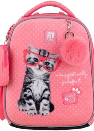 Рюкзак школьный каркасный kite education studio pets sp24-555s-2