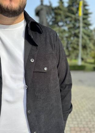 Чоловічий костюм мікровельвет - сорочка на кнопках та джогери4 фото