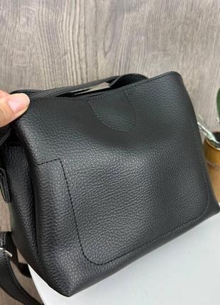 Женская замшевая сумка в стиле майкл корс черная, мини сумочка натуральная замша michael kors pro_10994 фото