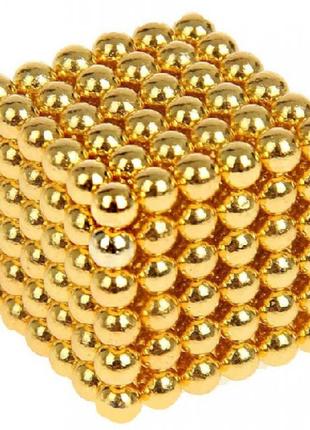 Неокуб neocube 216 шариков 5мм в металлическом боксе золотой pro_249