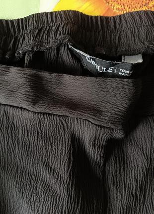 Р 32 / 66-68  черные легкие штаны брюки стрейчевые жатка батал большие capsule6 фото