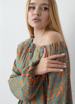 Красивый женский стильный нарядный костюм двойка lara из качественной ткани шелк армани оранжевый цвет3 фото