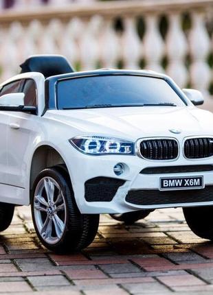 Детский электромобиль bambi джип bmw x6m (jj2199eblr) 2 мотора по 35w, 2аккум, mp3, usb pro_305