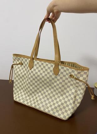 Сумка louis vuitton neverfull azure gold4 фото