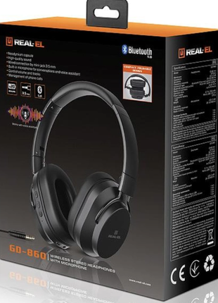 Бездротові навушники real-el gd-860 black