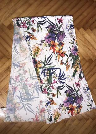 S.oliver-бавовняний шарф у квітковий принт2 фото