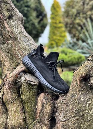 Кроссовки yeezy boost черные, текстильные 36-41р