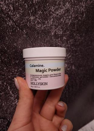 Очищающая пудра hollyskin calamine. magic powder для борьбы с черными точками и высыпаниями 30 г