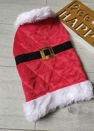 Новорічний костюм, комбінезон для собачки, одяг для тварин.