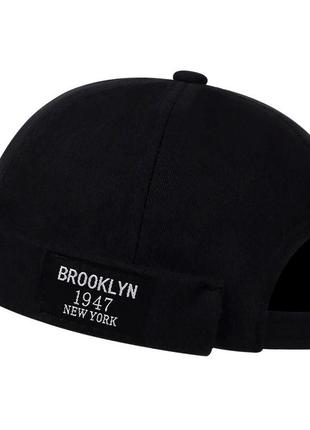 Кепка докер brooklyn (бруклин, docker cap, мини бини, бескозырка) без козырька, унисекс wuke one size