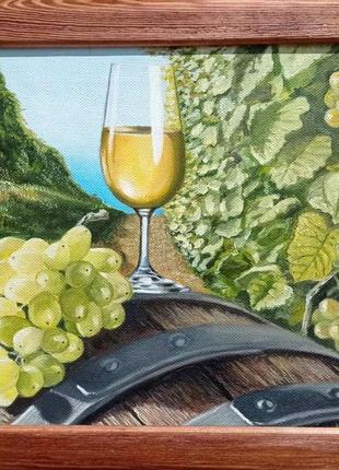 Картина олією на полотні "виноградники". авторська робота, полотно, олійні фарби.3 фото