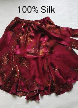 Спідниця із сукні mango 100% шовк