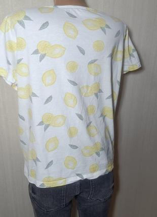 Жіноча футболка в лимонах . прикольна футболка. футболка біла з принтом4 фото