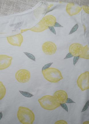 Жіноча футболка в лимонах . прикольна футболка. футболка біла з принтом5 фото