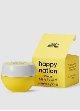 Бальзам для губ victoria secret  happy nation «lemon» («лимон»)