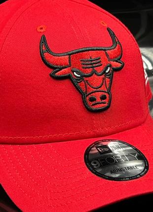 Оригинальная красная кепка new era 9forty chicago bulls7 фото