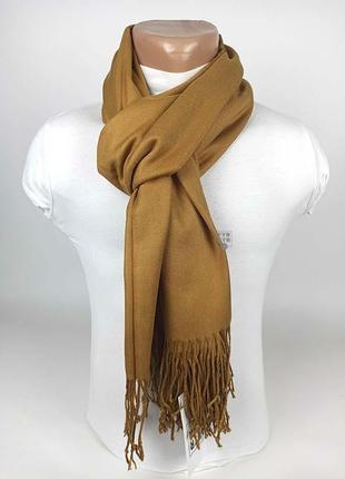 Палантин шарф великий кашемір кашеміровий pashmina original однотонний теплий новий2 фото