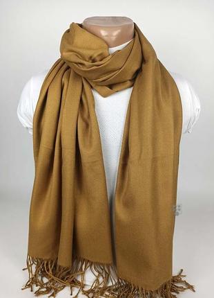 Палантин шарф великий кашемір кашеміровий pashmina original однотонний теплий новий1 фото