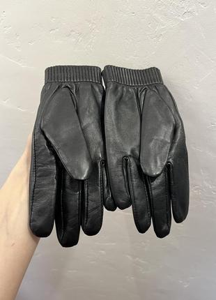 Шкіряні жіночі рукавички з натуральної шкіри кожаные перчатки4 фото