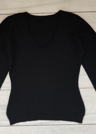 Чорний жіночий м'який пуловер кашемір 100% s-m8 фото