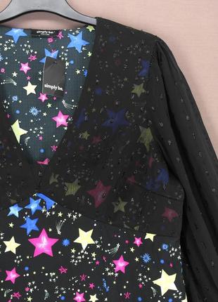 Новая нарядная блузка с принтом звёхды "simply be", uk16/eur44.2 фото