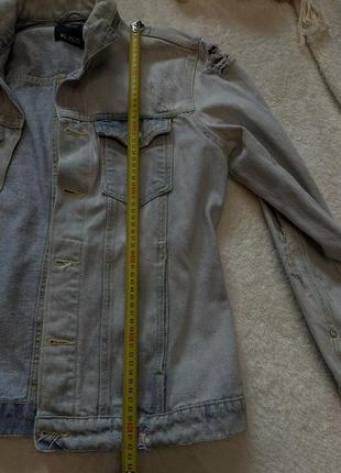 Джинсова куртка bershka жіноча куртка піджак джинсовий6 фото