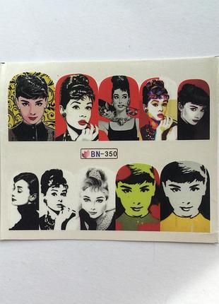 Наклейки, слайдер-дизайн для ногтей - 350