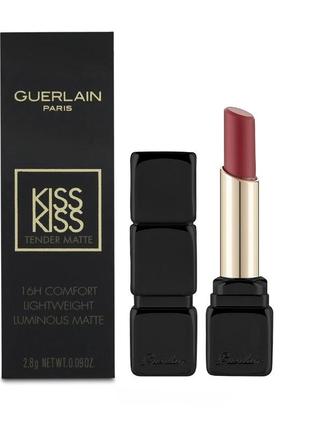 Помада для губ guerlain kisskiss tender matte lipstick 219 - tender rose3 фото