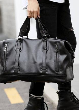 Стильна чоловіча сумка екошкіра міська жіноча сумка