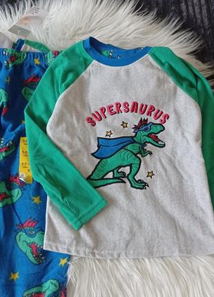 Тепла флісова піжама піжамка домашній костюм динозавр primark2 фото