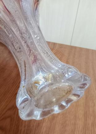 Ваза 39 см вінтаж кольорове скло вінтажна