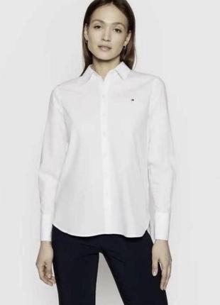 Tommy hilfiger базова біла сопрчка, рубашка, блузка, блуза