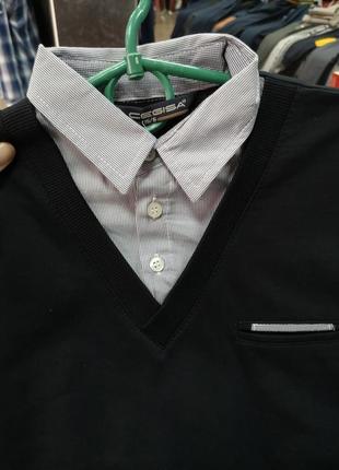 Джемпер обманка з сорочкою 2