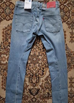 Брендові фірмові стрейчеві джинси levi's 510 premium waterless,нові з бірками,оригінал із сша,розмір 33.1 фото