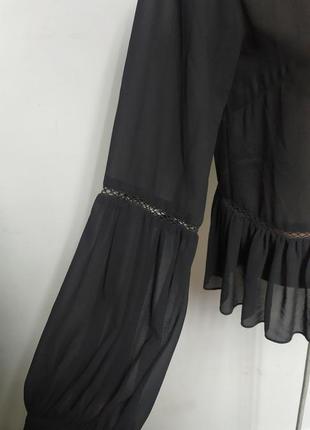 Чорна шифонова блузка avant premiere, розмір 365 фото