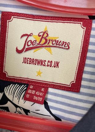 Joe browns интересная рубашка с ананасами рукава в полоску летняя6 фото