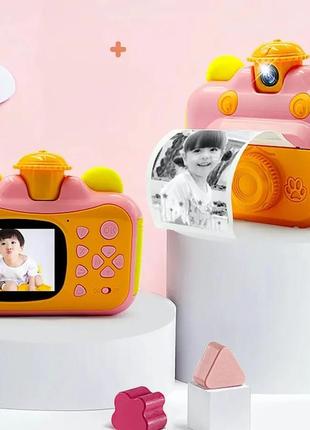 Дитячий фотоапарат 12 мп 1080p з функцією друку, рожевий2 фото