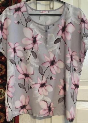Блуза шовк р.52