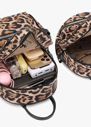 Детский леопардовый рюкзак люкс качество. мини рюкзачок для девочек тигровый pro_8996 фото