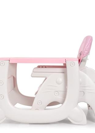 Стульчик для кормления 2в1 bambi m 3612-8 (pink) pro_30354 фото