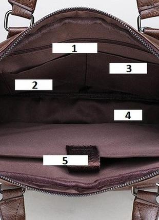 Стильний чоловічий діловий портфель для документів формат а4 чоловіча сумка для планшета ноутбука pro11992 фото