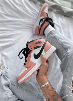 Jordan  1 retro high pink кроссовки айр джордан