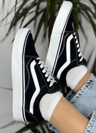 Жіночі топові кеди ванс олд скул vans old skool 36-403 фото