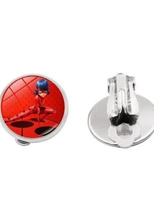 Клипсы детские под серебро - диаметр серьги около 1,4см, цинковый сплав, под серебро