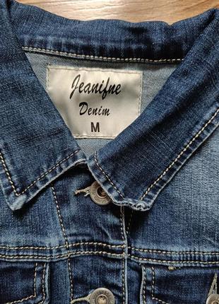 Джинсова куртка піджак/джинсова jeanifne denim.8 фото