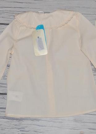 2-3/3-4/4-5/5-6 г новая рубашка блуза блузка с воротником для модниц легкая натуральная lcwaikiki7 фото