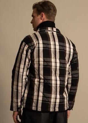 Чоловіча стьобана куртка, куртка-сорочка, куртка в клітинку від бренду jack&jones3 фото