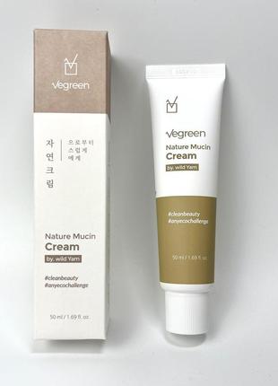 Крем для обличчя з натуральним муцином nature mucin cream від веганського корейського бренду vegreen2 фото